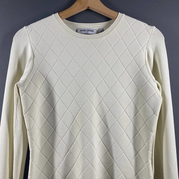 Opening Ceremony Pattern Flare Cuffs Ivory Sweater - Picture 6 of 15